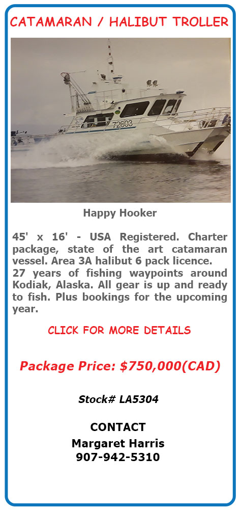 CATAMARAN HALIBUT TROLLER